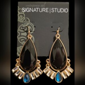 Black Teardrop Earrings